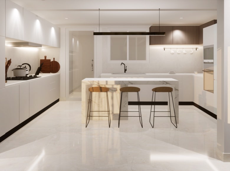 Customised open kitchen at La Palazzo