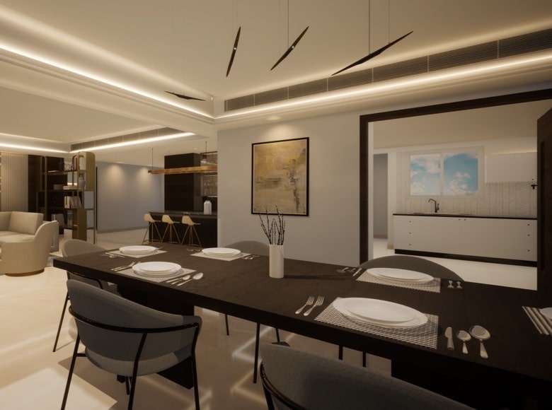 Standard kitchen layout at La Palazzo