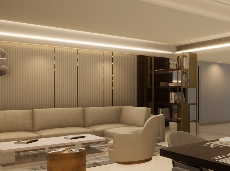 Standard guest bedroom layout at La Palazzo