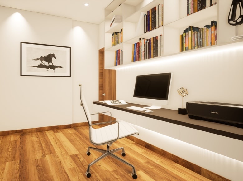 Custom home office at La Palazzo